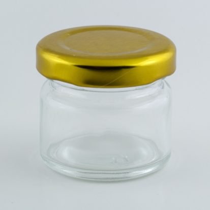 25ml Glass Jar with Gold Cap
