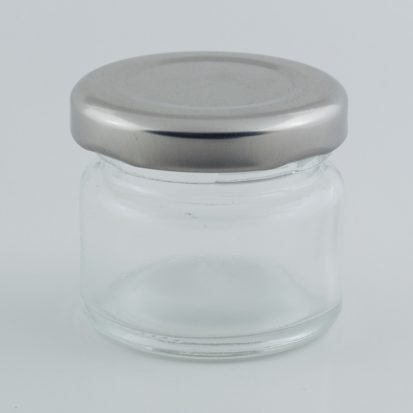 25ml Glass Jar with Silver Cap