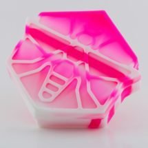 Buzzed Silicone Container with Stainless Steel Tool (Pink)
